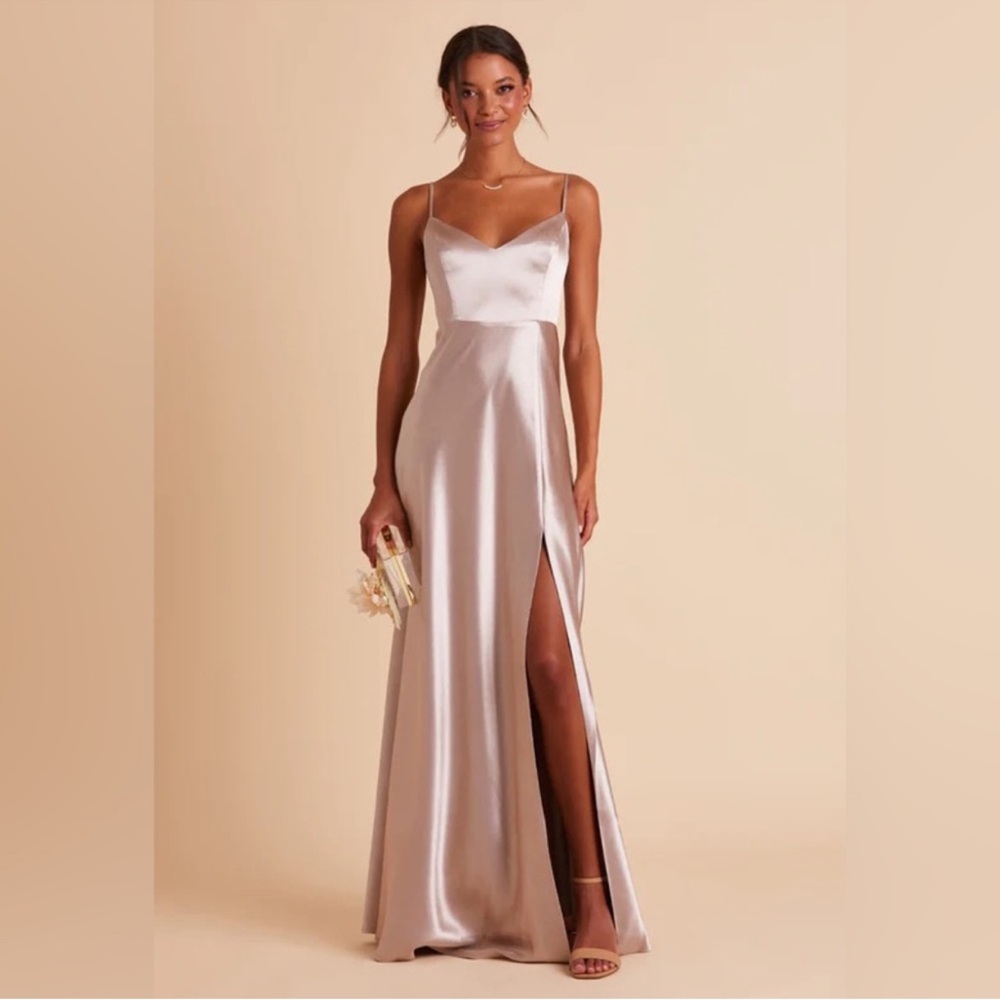 NWT Birdy Grey Jay Satin Taupe Dress